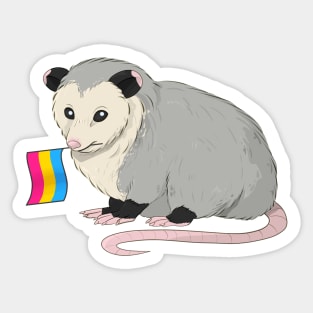 Pansexual Pride Opossum Sticker